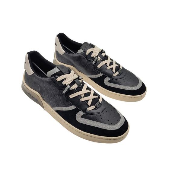 Coach NIB Men's Citysole Signature Court Lace-Up Sneakers Charcoal Black 11.5D - Picture 1 of 12